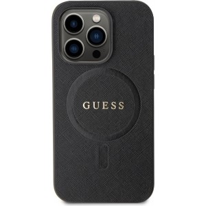 Cg Mobile Sas Guess case for iPhone 14 Pro 6,1" GUHMP14LPSAHMCK black HC PU Saffiano Magsafe