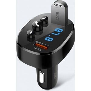 XO transmitter FM BCC03 Bluetooth MP3 car charger 18W black