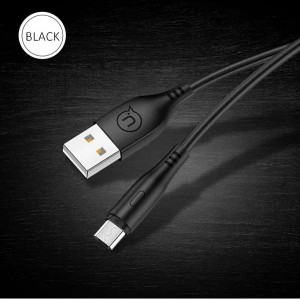 4Kom.pl USAMS Kabel U18 microUSB 2A Fast Charge 1m czarny/black SJ268USB01 (US-SJ268)