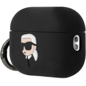 Karl Lagerfeld KLAP2RUNIKK AirPods Pro 2 cover black/black Silicone Karl Head 3D