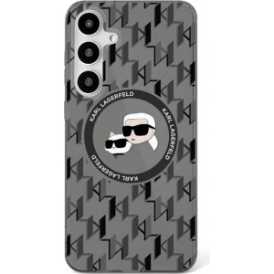 Karl Lagerfeld Etui Karl Lagerfeld Button Karl&Choupette Heads On KL Pattern MagSafe Samsung Galaxy S25 czarny