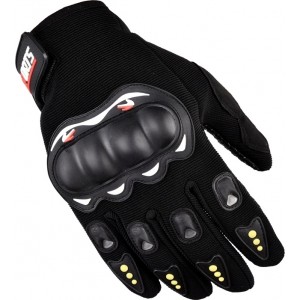 Hurtel Motorcycle phone gloves with knuckle protector – black