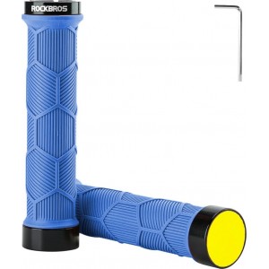 Rockbros 40720007003 bicycle grips with reflector - blue