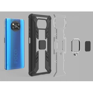 Alogy Pancerne etui Alogy Ring Carbon Holder do Xiaomi Poco X3 NFC