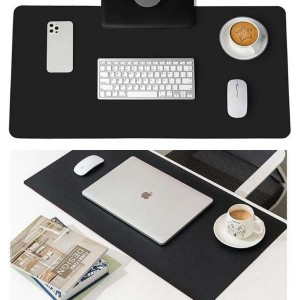 4Kom.pl Keyboard mouse pad desk mat large XXL 90x45cm Black