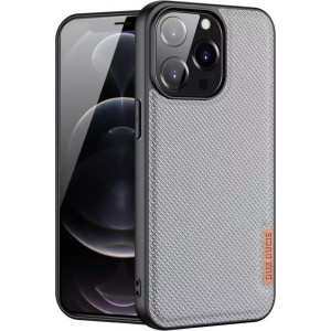 Dux Ducis Fino case cover covered with nylon material iPhone 13 Pro gray