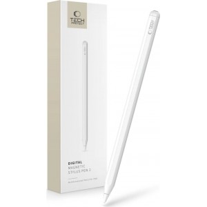 Tech-Protect Digital Magnetic Stylus Pen 2 Magnetic for iPad Tablet - White