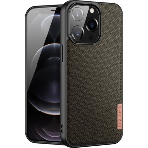 Dux Ducis Fino case covered with nylon material for iPhone 13 Pro green