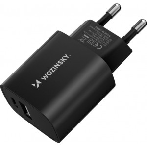 Wozinsky WGWCB USB-A USB-C 20W wall charger - black