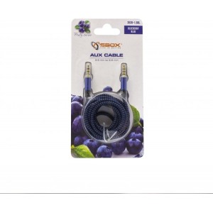 Sbox 3535-1.5BL AUX Cable 3.5mm To 3.5mm Blueberry Blue