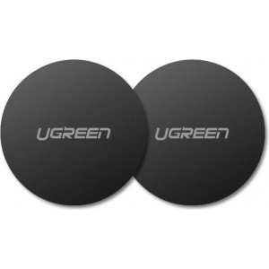 Ugreen LP123 30836 round metal plates for magnetic phone holders - black (2 pcs.)