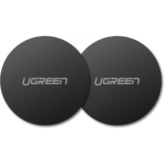 Ugreen LP123 30836 round metal plates for magnetic phone holders - black (2 pcs.)