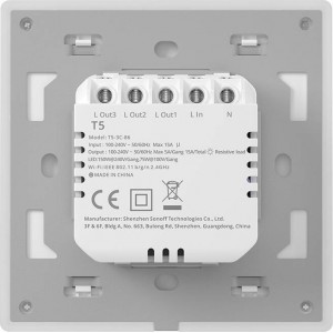 Sonoff Smart WiFi Touch Wall Switch Sonoff TX T5 2C (2-channel)