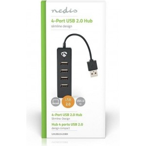 Nedis UHUBU2420BK USB Хаб - Разделитель