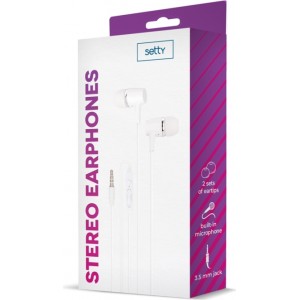 Setty wired earphones white