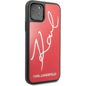 Karl Lagerfeld KLHCN65DLKSRE iPhone 11 Pro Max czerwony/red hard case Signature Glitter