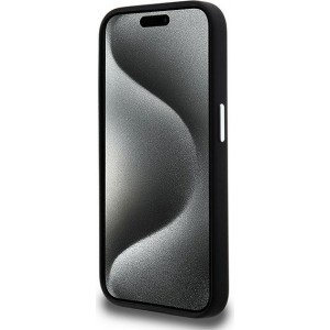 Karl Lagerfeld case for iPhone 15 Pro 6,1" KLHCP15LSCMSMVK black HC silicone sign metal logo