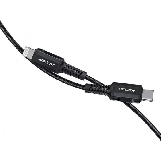 Acefast kabel MFI USB Typ C - Lightning 1,8m, 30W, 3A czarny (C4-01 C Black)