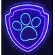 Hanging neon LED Paw Patrol on plexiglass - Paw OW-130246