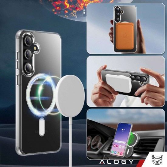 Alogy Case for Samsung Galaxy S23 FE Plus Mag Safe Hybrid Case Back Housing Cover Anti-Shock Clear Alogy Transparent