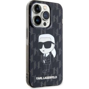 Karl Lagerfeld Original KARL LAGERFELD Hardcase KLHCP15LHNKMKLK Case for iPhone 15 PRO (Ikonik Monogram / black)