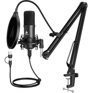 Maono Microphone with stand Maono A04E (black)