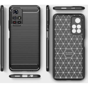 4Kom.pl Etui TPUcarbon do Xiaomi Redmi Note 11S 5G / Poco M4 Pro 5G Black