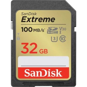 Sandisk memory card Extreme SDHC 32GB 100/60MB/s C10 V30 UHS-I U3