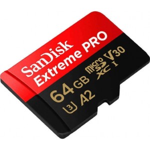 Sandisk EXTREME PRO microSDXC 64GB 200/90MB/s UHS-I U3 Memory Card (SDSQXCU-064G-GN6MA)