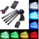 Automašīnas salona dekoratīvais RGB apgaismojums, 4x9 LED RGB, pults, ZD65A