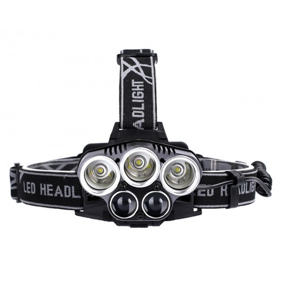 Galvas lukturis CREE XM-L T6 5 X LED, ZD24B