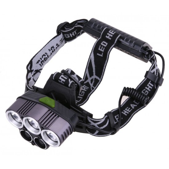 Galvas lukturis CREE XM-L T6 5 X LED, ZD24B