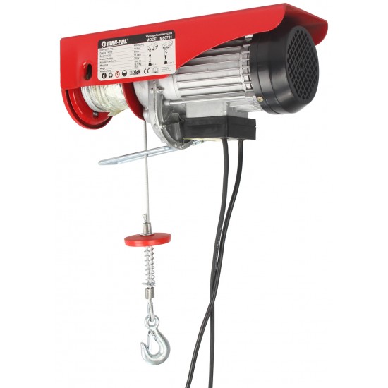 Elektriskais telferis, vinča ar pulti 400 / 800kg, 1300W, 230V, YT-400/800, M80791