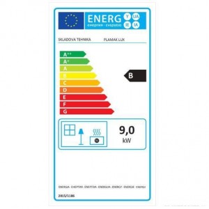 SKLADOVA TEHNIKA Plamak B Lux 9 kW malkas plīts ar plīts virsmu, bez pieslēguma centrālapkurei, 860067
