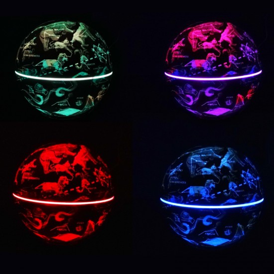 Gaisa mitrinātājs, aromaterapija, difuzors ar 3D RGB lampu globuss, 300ml, 10W, K444X