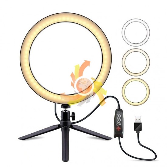 Selfie gredzena riņķa lampa ar statīvu, LED, 20W, 16cm, Ring Light G12A