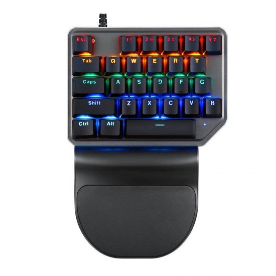 Motospeed K27 spēļu tastatūra, LED RGB, mehāniskā OUTEMU Blue, Motospeed K27