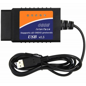 Automašīnas diagnostikas adapteris OBD2, Versija 1.5 uz CH340, USB, ELM 327, KB3A