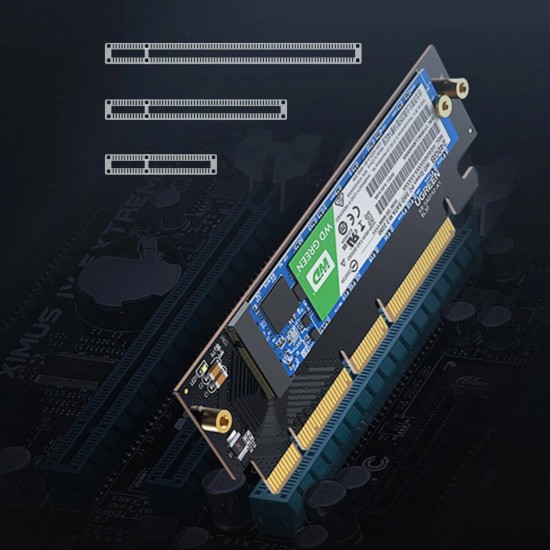 Ugreen adapteris PCIe 4.0 x1 / x4 / x8 / x16 to M.2 NVMe M-Key, UGREEN CM465, 30715, 6957303837151