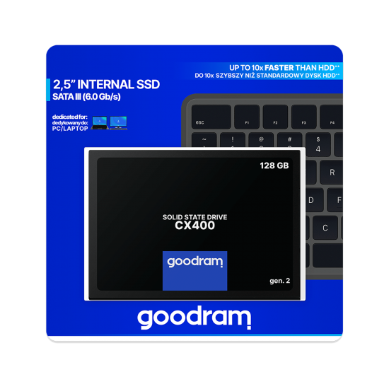 SSD disks 128GB, 2.5", SATA3, Goodram CX400