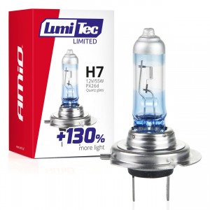 Halogēna spuldze H7, 12V, 55W, LumiTec LIMITED +130%, Amio 02133