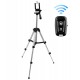 Telefona, foto statīvs ar bluetooth pulti, 1/4'', 129 cm, Tripod ST5C