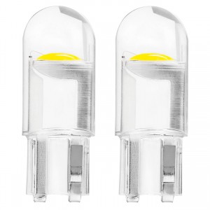 Auto LED spuldze T10, 2gab., 12V, 5600K, 1.5W, W5W COB HPC, Amio LED STANDARD 02645, balta