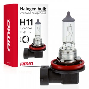 Галогенная лампа H11, 12 В, 55 Вт, УФ-фильтр (E4), Amio 01159