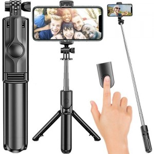 Telefona statīvs selfie stick, tripods ar pulti, 00021234