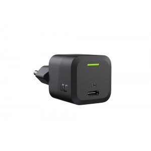 Ātrais lādētājs GaN, 33W, PD 3.0, 1 x USB-C, Green Cell Ultra Charge CHARGC06, melns