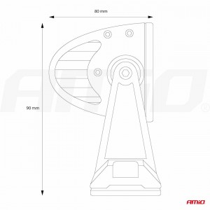 LED darba lukturis 60 cm, 9-36V, 120W, 6000-6500K, 12000lm, IP67, Amio AWL24, 02438