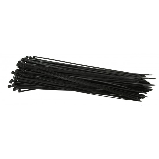 Пластиковые натяжители, кабельные стяжки, 100 шт., 7 x 400 мм, черные, M66586