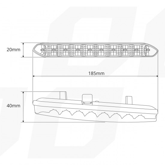 Dienas gaitas lukturi DRL 810 ver.3, LED 10 x SMD, 12V, 2,2W, Amio 01529