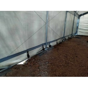 Vissezonas noliktavas telts, angārs, 4x8x3 m. Tents PVC 600 g/m 2, SFR.